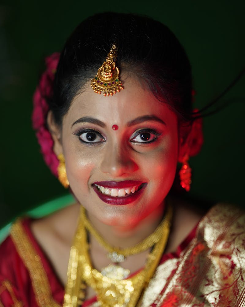 Bandhani Lehenga — Red & Yellow Tie-Dye