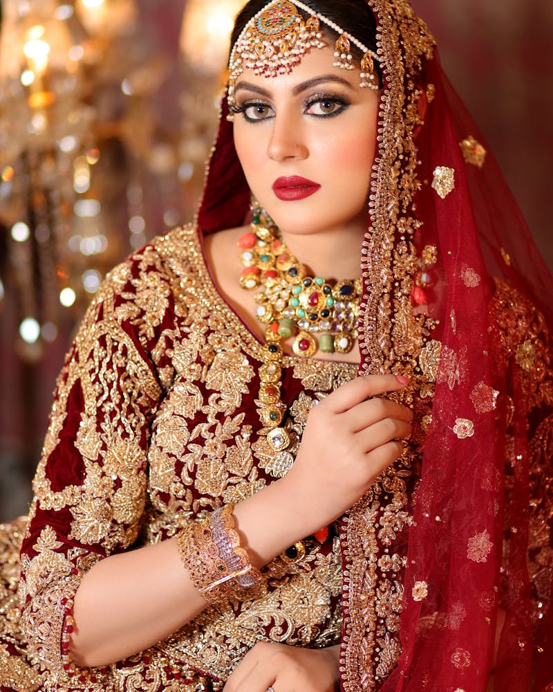 Embroidered Cotton Suit — Terracotta Festive