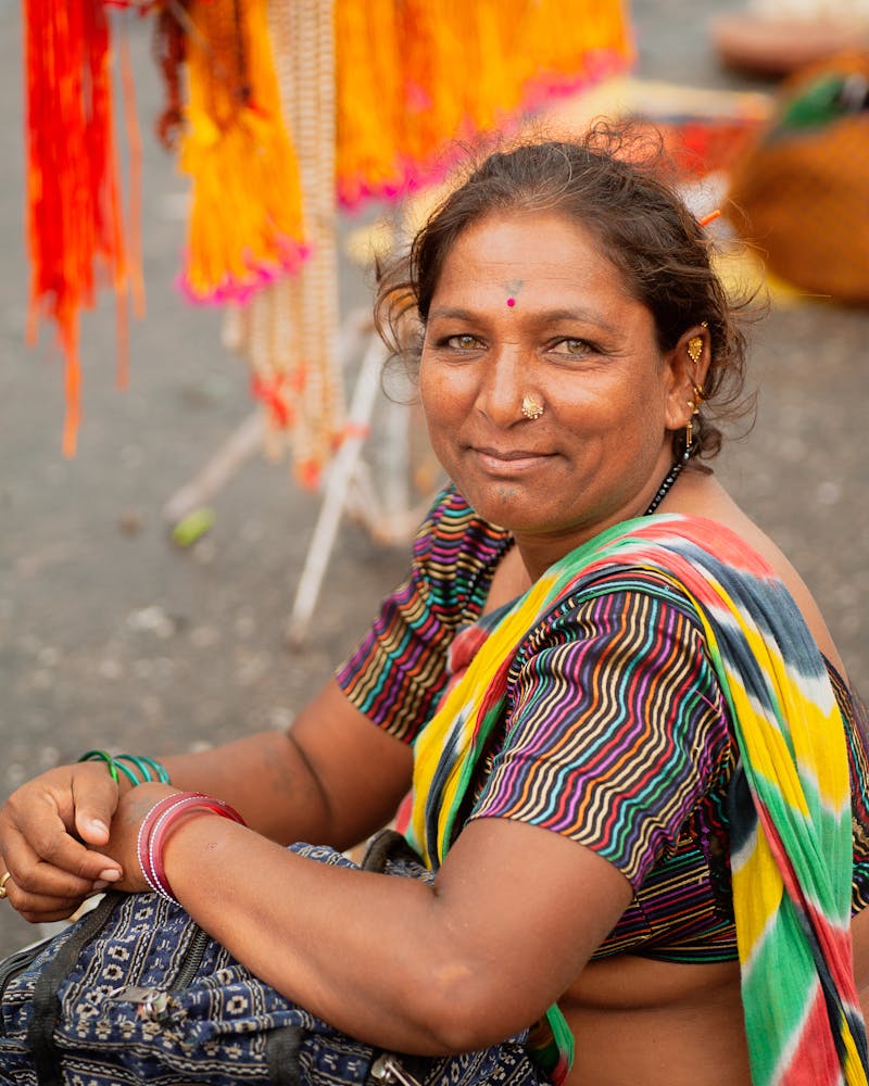 Ethnic Cape Kurta — Indigo
